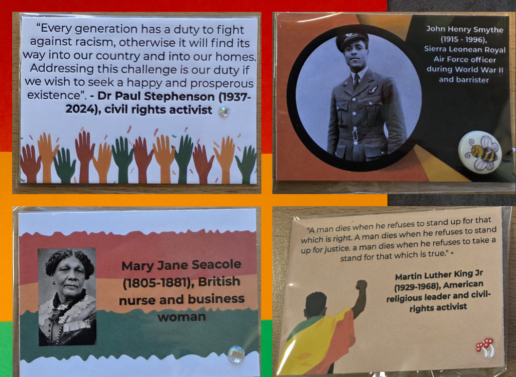 A selection of 4 fridge magnets for Black History Month