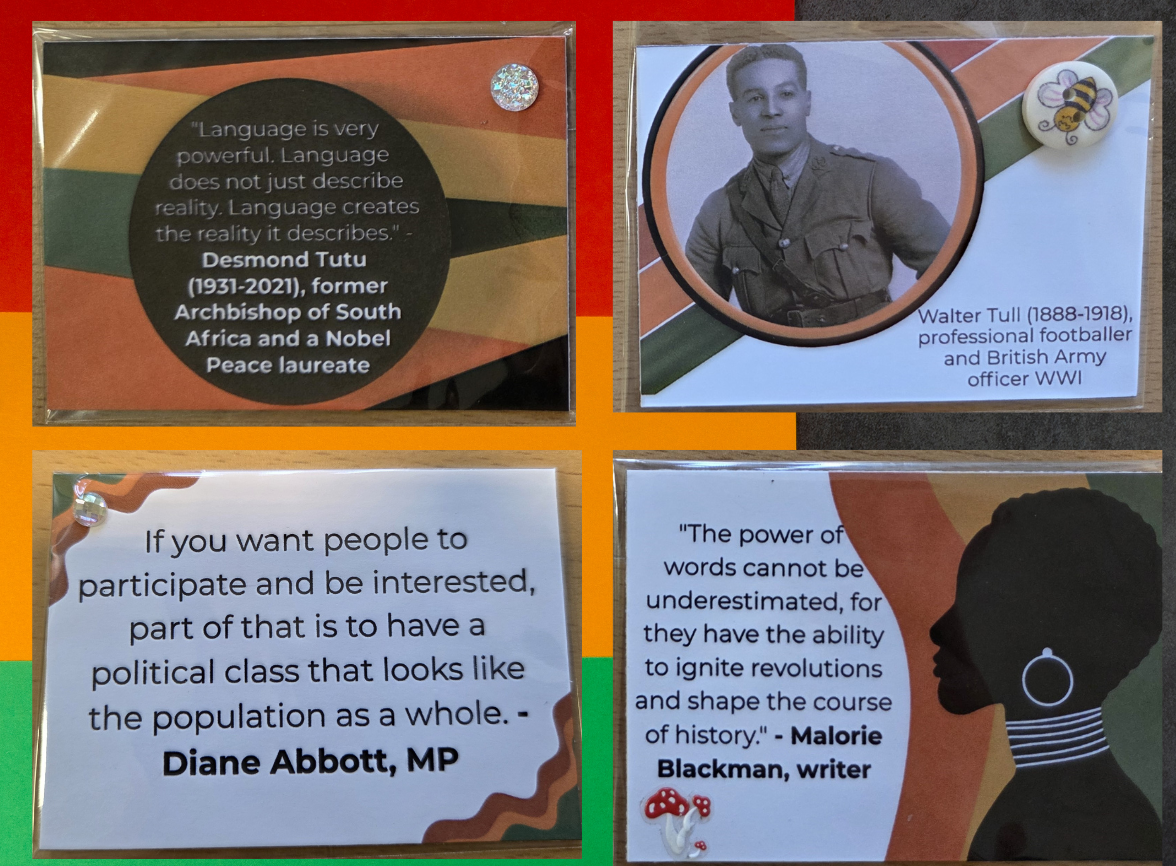 A selection of 4 fridge magnets for Black History Month